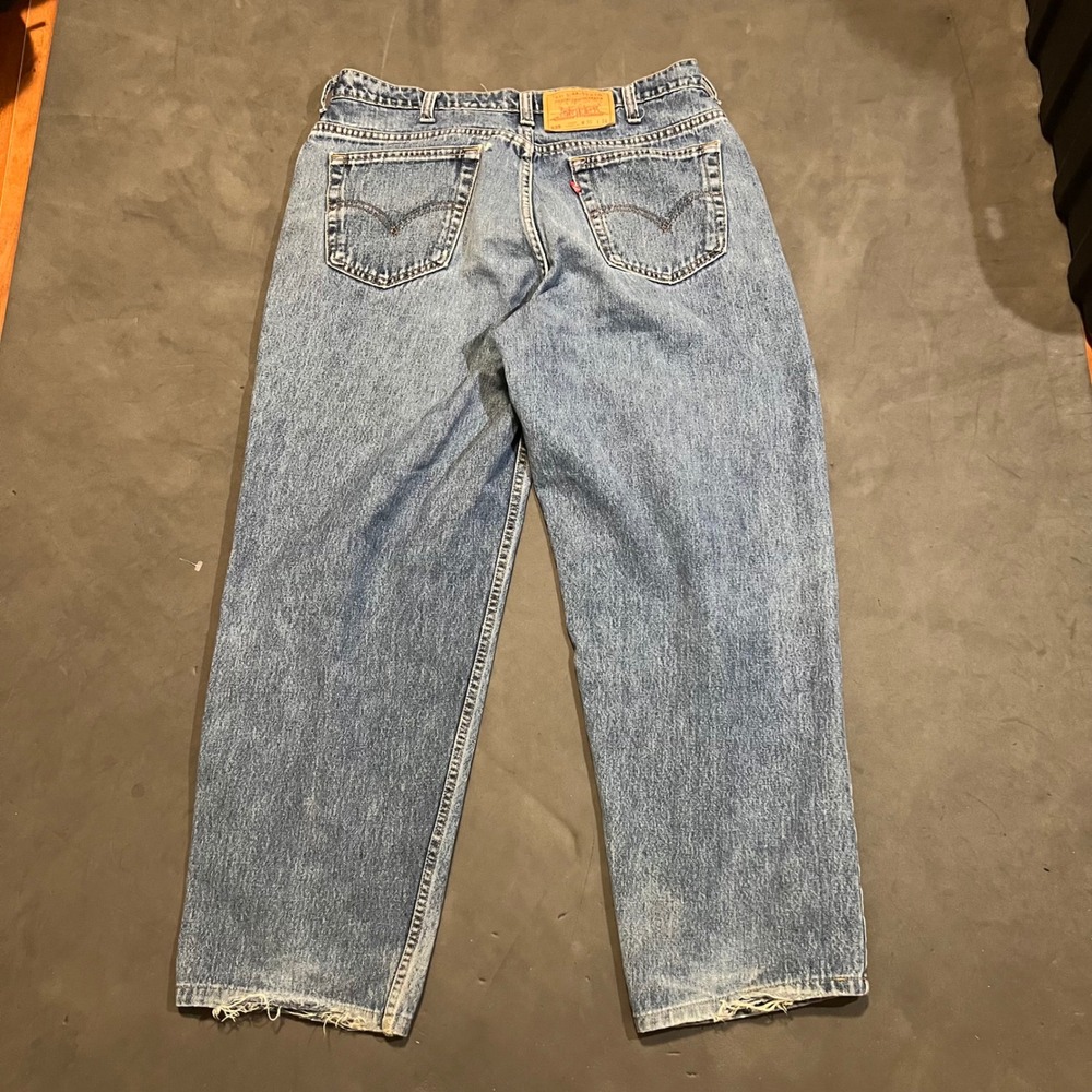 Vintage Levis 535 Eurofit Straight Leg Jeans Mens 36x30‎ Baggy Light Wash Denim